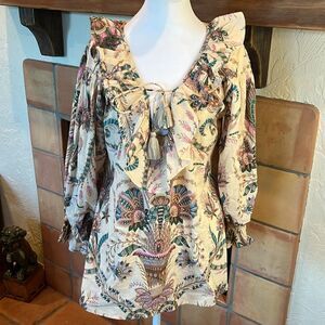 Tuckernuck’s Mille Versailles May Top Blouse, size M